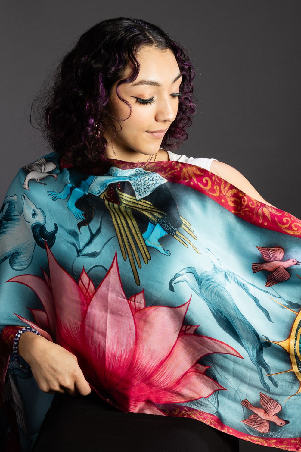 Rachel – Satin Silk Shawl